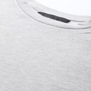 Femmes surdimensionné coton polaire pulls sweat col rond imprimé broderie lettres lâche goutte épaule manches longues cravate teinture - Product Image 2