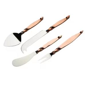 Juego de Cuchillos para Queso de Acero Inoxidable Hechos a Mano, Diseño Moderno y Lujoso, Acabado Dorado, Aptos para Lavavajillas, Cubertería de Cocina - Product Image 5