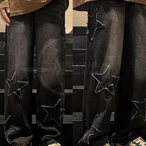 Pantalones vaqueros ácidos holgados para hombre de etiqueta privada a la venta pantalones vaqueros ácidos de diferentes colores para hombre pantalones holgados con múltiples bolsillos - Product Image 2