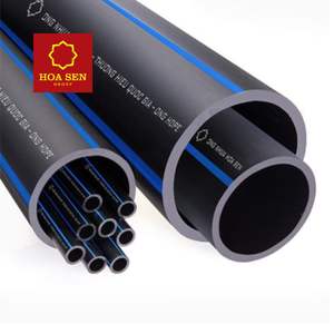 Tubería de Suministro de Agua de PE de Fusión en Caliente HDPE Negra Ecológica Totalmente Nueva, Tubo de Plástico Duradero, Red de Tuberías Municipales de Vietnam - Product Image 3