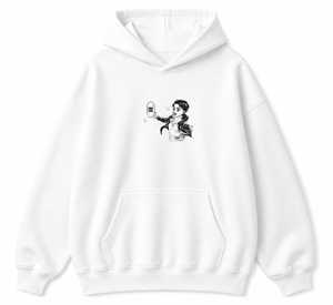 เสื้อฮู้ดดี้โอเวอร์ไซส์แบบยูนิเซ็กซ์ เนื้อผ้าฟลีซหนานุ่ม ระบายอากาศได้ดี เหมาะสำหรับฤดูหนาว สไตล์สตรีทแวร์ พร้อมลายปักด้านหน้าแบบกำหนดเองได้ - Product Image 1