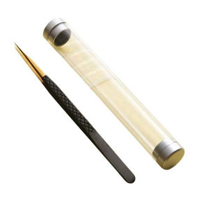 Pinces à épiler professionnelles en acier inoxydable de précision, pointe ultra-fine et lisse, qualité salon de luxe, anti-magnétiques, 10 mm - Product Image 2