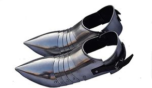 Zapatos de armadura de acero Sabaton medieval Recreación portátil Renacimiento Calibre 18 Armadura portátil Empresa de fabricación más grande - Product Image 2