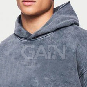 Survêtements décontractés à capuche en coton et polyester de haute qualité, effet délavé, respirants, pour homme, faible MOQ - Product Image 5