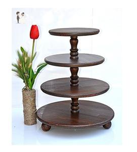 2025 Handmade Design Luxury Home Decor Restaurant Unique Fruit Sushi Cake Dessert Round Walnut Wood <b>Plate</b> - Product Image 6