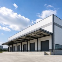 Centre de distribution au détail, entrepôt préfabriqué en structure métallique, bâtiment métallique, logistique