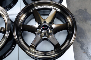ล้อแม็กซ์สีบรอนซ์ดำ 15x7 ขอบ 4x100/114.3 สำหรับ Cooper Yaris MR2 - Product Image 6