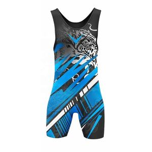 Own Design Sublimated Stretch Front Wrestling Singlet Anti-Slip Grip Elastic Band Fight <b>Rash</b> <b>Guard</b> Quick Dry MMA BJJ Karate - Product Image 1