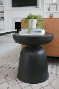 Table basse ronde scandinave moderne |   Table d'appoint noire en forme de tambour pour la décoration intérieure, les hôtels et la vente en gros - Product Image 5