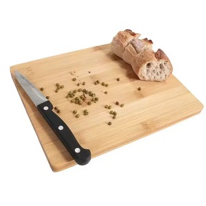 Bloque de corte de bambú natural de tabla de queso de cocina de tres piezas personalizado al por mayor - Product Image 2