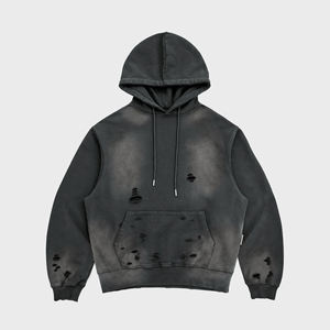 Sudadera con Capucha Personalizable para Hombre, de Algodón, con Bordado Desgastado por el Sol, Tejido de Punto, Logotipo y Talla Personalizados, Todos los Colores Disponibles - Product Image 1