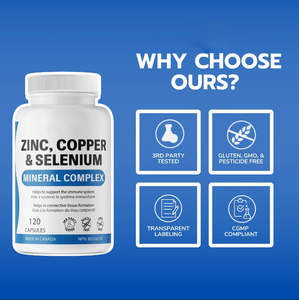 Suplemen Biotik Seng <span class=keywords><strong>Selenium</strong></span> dengan Tembaga, Rubidium Kelenjar Porcine, Pendukung Endokrin, Keseimbangan Hormon Optimal - Product Image 4