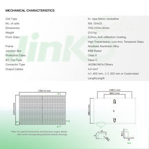 Hocheffizientes N-Typ Solarmodul 108 Zellen Monokristalline Photovoltaik-Module - Product Image 4