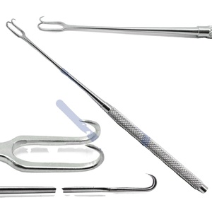 Dr. Sf — Double crochet pour la peau, Instruments chirurgicaux, avec dents tranbées de 5mm, en acier inoxydable, CE, 6.25 pouces - Product Image 1