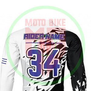 Maillots de motocross imprimés en polyester 100% avec logo personnalisé, respirants, confortables, maillots de course de motocross à prix avantageux - Product Image 5