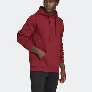 Sweat à capuche épais en polaire pour homme, logo personnalisé, style décontracté d'hiver, manches longues, streetwear, uni, teinture unie, coupe ajustée - Product Image 3