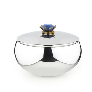 Bol de service zen asiatique en acier inoxydable poli Royal Lapiz, taille moyenne - Product Image 2