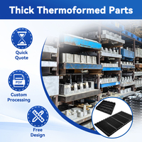 Servicio de Termoformado al Vacío de Plástico Personalizado, Termoformado de Piezas Grandes y Gruesas de ABS, PP, HDPE, PVC, PC