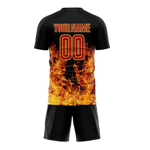 เสื้อเจอร์ซีย์ฟุตบอลกางเกงขาสั้นโลโก้กีฬาเสื้อกีฬาพิมพ์ลายแบบย้อนยุคดีไซน์สูง - Product Image 3