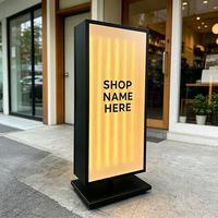 Boîte à lumière LED en acrylique sur pied, enseigne lumineuse, affichage publicitaire extérieur, panneau de signalisation pour magasin