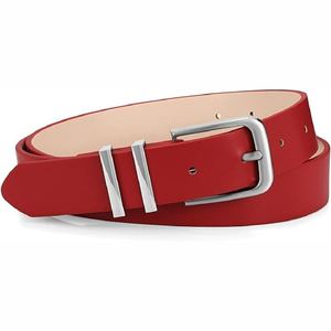 Genuine Cow Hide Leather <b>Belts</b> <b>Men</b> Custom Logo Solid Color High Quality Alloy <b>Buckle</b> Low MOQ Premium Formal Durable Fashion - Product Image 3