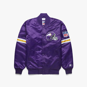 Chaqueta Satinada Viking Premium Personalizable para un Estilo de Fanático Definitivo, Chaqueta Satinada de los Vikings, Ropa de Fanático de la NFL, Chaqueta con Espíritu de Equipo - Product Image 6