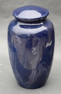 Belles urnes de crémation bleu océan pour animaux de compagnie humains urne pour adulte grand mémorial personnalisé pour les cendres - Product Image 2