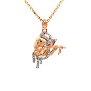 Colgante chapado en oro de moda con cadena de serpiente religiosa clásica de diamantes y perlas para regalos de aniversario de fiesta - Product Image 1