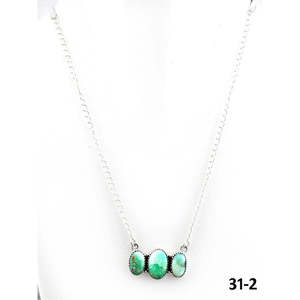 Collier classique perlé style sud-ouest Paloma en argent sterling avec motif ancre religieuse, orné de turquoise, de perles et de diamants, idéal pour les cadeaux - Product Image 2