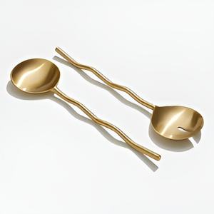 Top Design Acier Inoxydable Métal Bas quantité minimale de commande Premium Saladier Ensemble de 2 Pièces Produit Personnalisé Fabricant Grossiste - Product Image 3