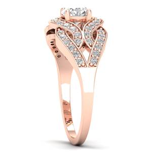 Anillo de Compromiso de Oro Sólido de 14K de Alta Calidad REYES con Moissanita Certificada por GRA para Mujer, Regalo de Aniversario, Joyería Fina - Product Image 3