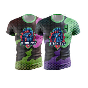 DESIGNS PREMIUM ET OSAUX : Uniformes 7v7 sans manches extensibles dans les 4 sens |   Sublimation résistante à la décoloration, vente en gros - Product Image 3