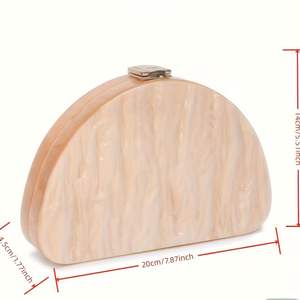 Bolso de mano de resina epoxi con forma única para mujer, excelente acabado, fiestas de boda, accesorios de embrague para mujer, monedero hecho a mano - Product Image 1