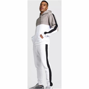 Custom <b>Polyester</b>/Cotton Blank Winter Breathable Heavyweight Baggy Fleece Tracksuit <b>Men</b> Hoodie Sweatpants <b>Jogger</b> Sets - Product Image 1