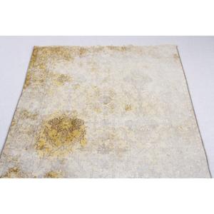 พรมวินเทจขนาด 3.7x6.8 ฟุต ลายดอกไม้สีขาว พรมขนสัตว์ตุรกี - Product Image 5