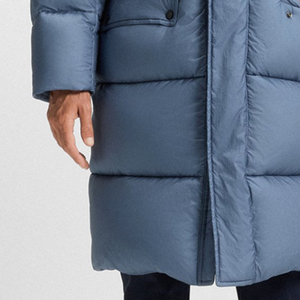 Veste matelassée à capuche pour homme de haute qualité avec logo personnalisé / prix de gros, manches longues et fermeture éclair pour l'hiver - Product Image 3
