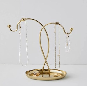 Lady Face Gold Jewelry Stand con diseño icónico Organizador de exhibición artística para pendientes Collares Vanidad y decoración del hogar - Product Image 6