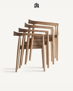 Silla de Comedor Moderna Hecha a Mano con Madera de Teca Sólida de Primera Calidad Aurelisse, Muebles de Comedor de Lujo - Product Image 5