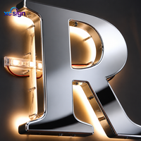 Enseigne lumineuse LED personnalisée en acier inoxydable 3D rétroéclairée, transformateur IP65, compatible HomeKit, multicolores, télécommande, métal de qualité supérieure