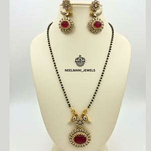 Joyería Coleccionable Cultural con Diseño MANGAL SUTRA de Pájaro de Rubí en Plata 925 - Product Image 3