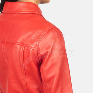 Chaqueta de cuero de alta calidad para mujer Chaqueta de cuero de mujer MOQ bajo Chaqueta de cuero de mujer recién llegada - Product Image 6
