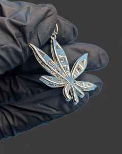 Colgante de Hoja con Moissanita Redonda Verde Esmeralda, Joyería Hip Hop con Incrustaciones de Diamantes, Plata de Ley 925, Colgantes y Dijes de Joyería Fina - Product Image 6