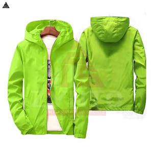 เสื้อแจ็คเก็ตระบายอากาศสำหรับผู้ชายรุ่นใหม่ ฤดูใบไม้ผลิและฤดูใบไม้ร่วง มีซิปและฮู้ด กันลม แขนยาว ดีไซน์สั่งทำพิเศษ - Product Image 2