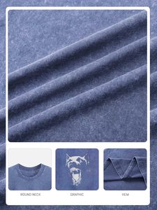 Surdimensionné hip hop streetwear t-shirt pour hommes vintage graffiti imprimé baggy y2k esthétique t-shirt graphique t-shirts hommes Y2k surdimensionné - Product Image 4