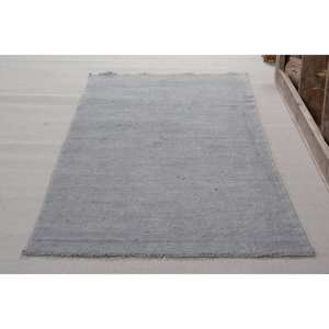 Tapis Turc Classique Moderne 2.7X6.8 pieds Laine Grise Matériau Latex Support 10mm Épaisseur Patchwork pour Teen Living Vintage - Product Image 3