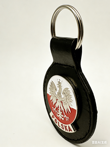 Llavero de Cuero Genuino con Emblema del Águila de Polonia, Llavero de Metal con Logotipo Personalizado de la Bandera de Polonia para Regalo de Recuerdo - Product Image 5