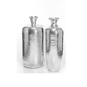แจกันดอกไม้ทำจากโลหะสีผสมเข้ากันดีที่สุด,แจกันและแจกันดอกไม้ดีไซน์แฮนด์เมดสำหรับตกแต่งบ้านสีเขียว - Product Image 2