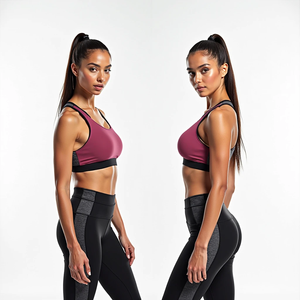 Yoga Fitness automne hiver sans couture Activewear Fitness ensemble pour femmes respirant Fit avec motif décor soutien-gorge et Leggings - Product Image 4