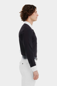 Camisa ligera de manga larga para montar a caballo para hombre diseñada con tela transpirable de secado rápido que absorbe la humedad para mantener a los jinetes - Product Image 4