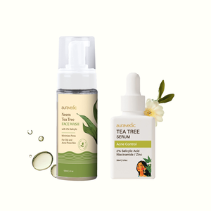 Salicylic Acid & Hyaluronic Acid <b>Face</b> Wash & <b>Serum</b>-Vegan Day & Night Home Use Firming & Moisturizing - Product Image 1